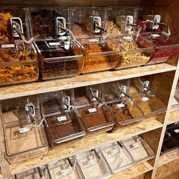 Shop Fitting Supermarket Plastic Food Grade Acrylic Food Storage Box
